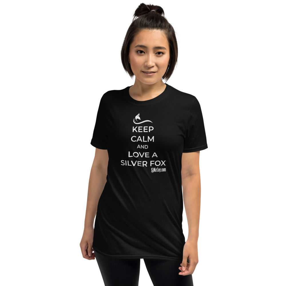Keep Calm and Love a Silver Fox Short-Sleeve Unisex T-Shirt