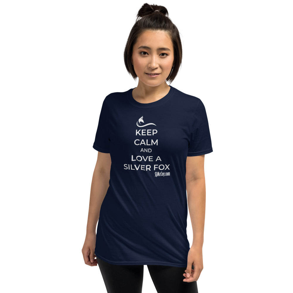 Keep Calm and Love a Silver Fox Short-Sleeve Unisex T-Shirt