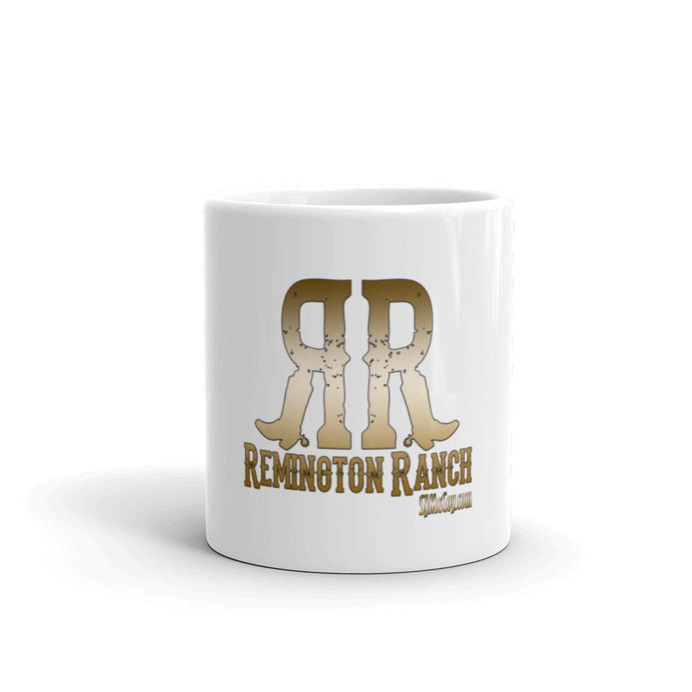 Remington Ranch White glossy mug