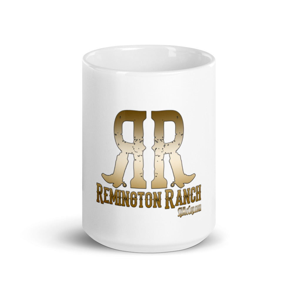 Remington Ranch White glossy mug